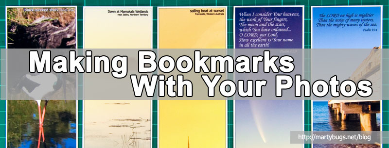 Making Bookmarks with your photos