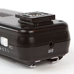 Strato receiver, showing cold shoe mount and 1/4 socket
