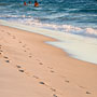 footprints on the beach