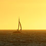 sailing boat at sunset