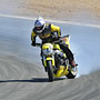 CAPA stunt rider drifting around a corner