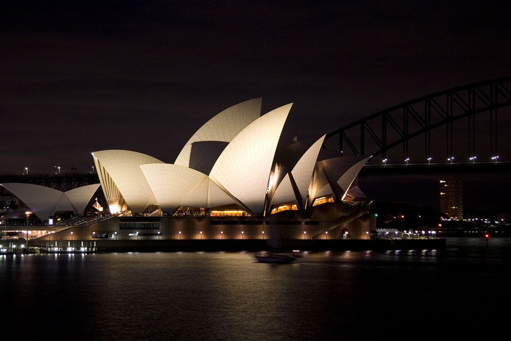 Sydney Opera House before dawn