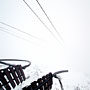 view from the top - looking down the Jasper Tramway cables