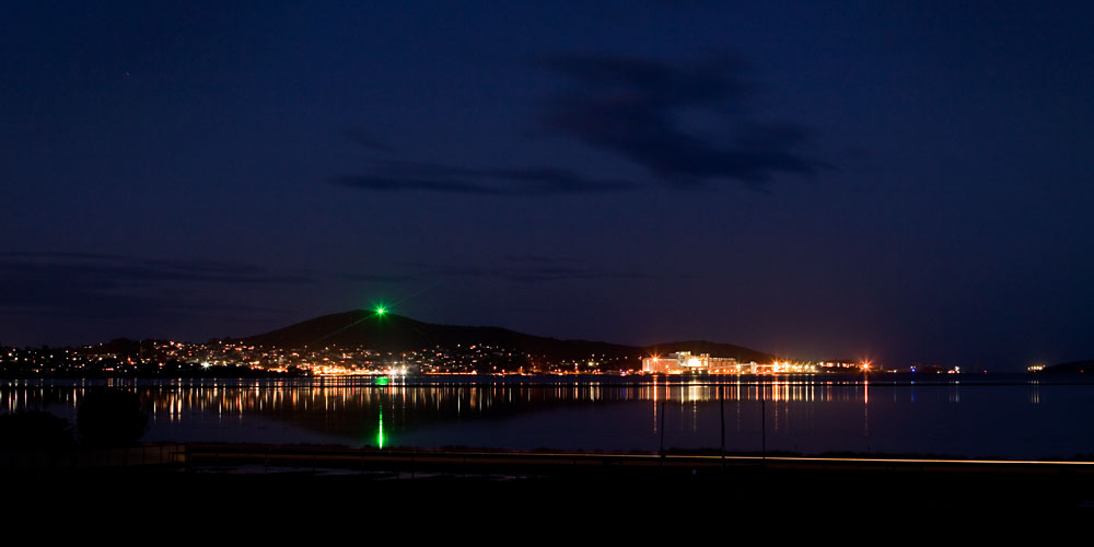 the lights of Albany Port, viewed across Frenchman's Bay