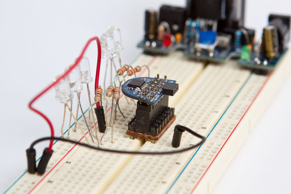 <a href="../electronics/msp430/breadboard.cgi">breadboard adapter</a>: plugged into breadboard