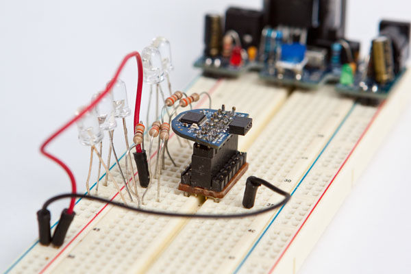 <a href="../electronics/msp430/breadboard.cgi">breadboard adapter</a>: plugged into breadboard