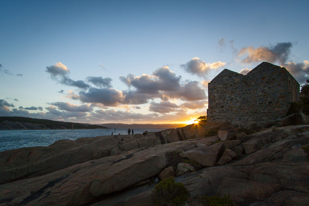 sunset at the lighthouse keeper's house