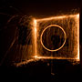 steel wool spinning in the old WWII bunkers
