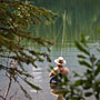fly fisherman in his waders