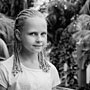 Samantha showing her braids